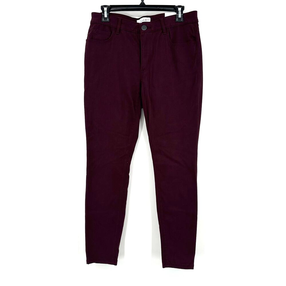 Loft Size 28 / 6 Curvy Legging Pants Maroon Burgundy Purple New with Tags NWT